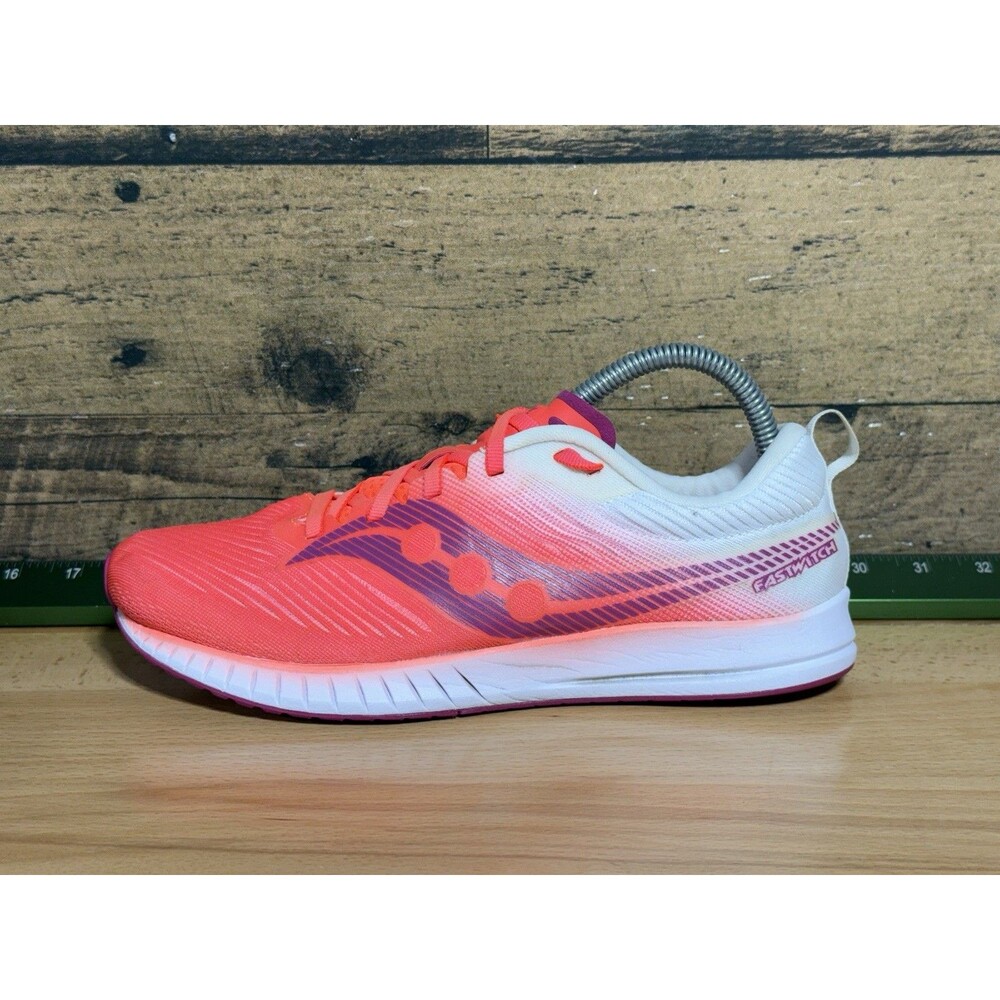 🔥Saucony Womens Fastwitch 9 Running Shoes Size 9.5 Sneakers Pink Orange Light